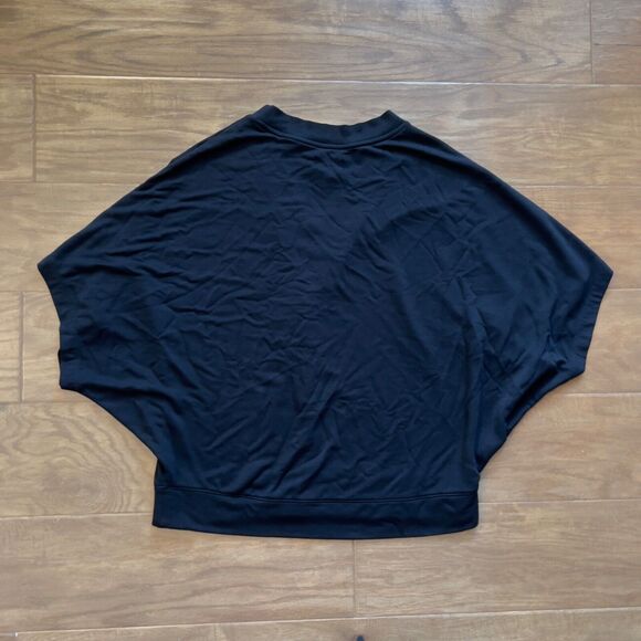 Lou & Grey Poncho Size XS Black Signaturesoft V-Neck Cozy Dolman Sleeves - Picture 2 of 7